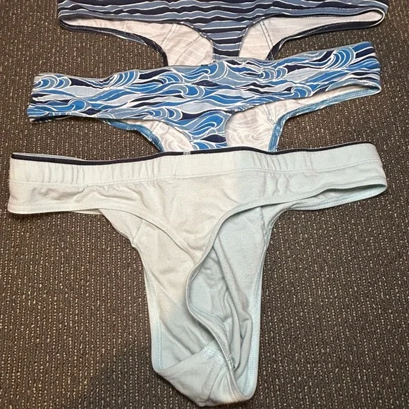 Jockey Blue and White Briefs Soft Cotton Blend - Picture 2 of 5